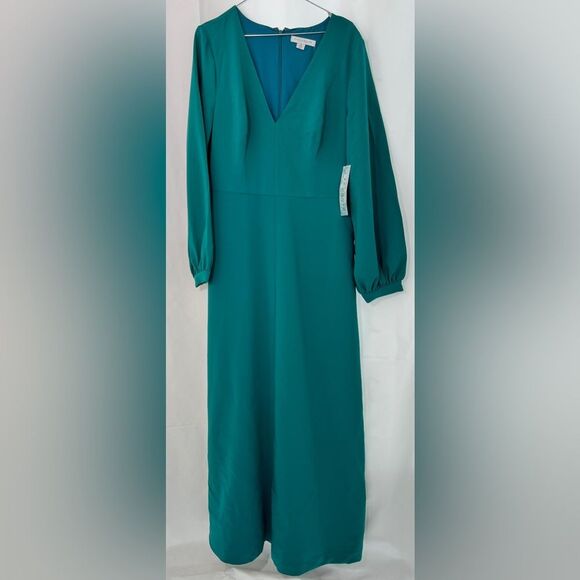 NWT! KAY UNGER bishop sleeve GOWN DRESS 14 - Picture 5 of 9